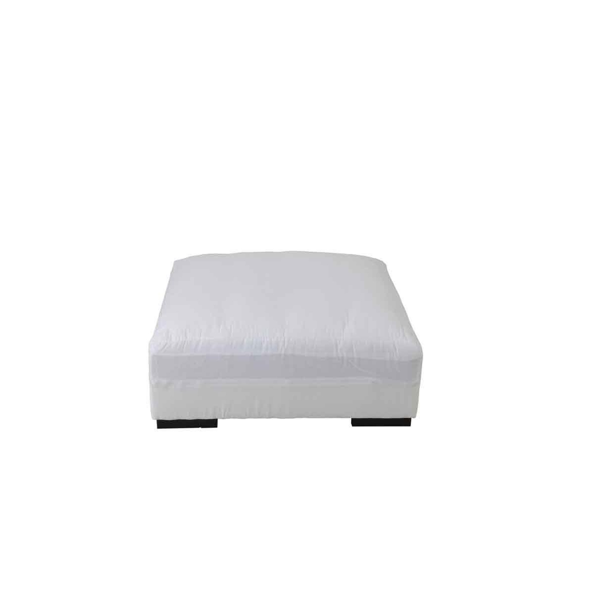 Voir la diapositive 2 : J-LINE Pouf carré design  monaco  105cm blanc