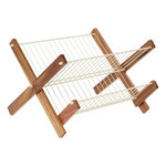 FIVE Égouttoir Pliant en Bois  Long  38cm Beige