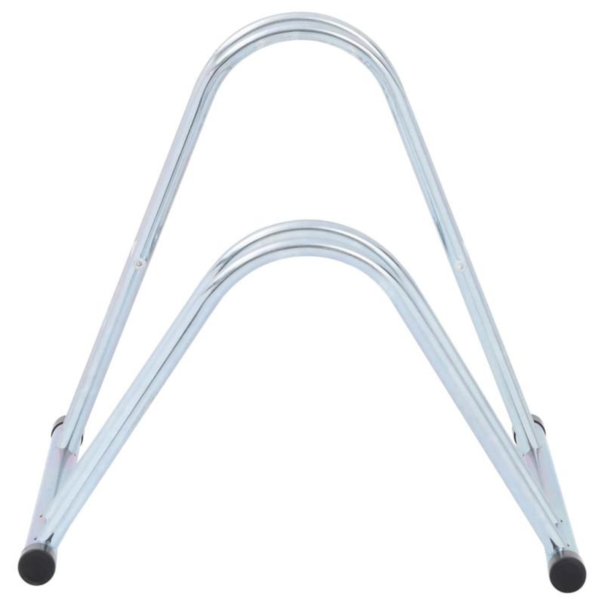 Voir la diapositive 4 : VIDAXL Support de vélo au sol autoportant pour 2 vélos acier galvanisé