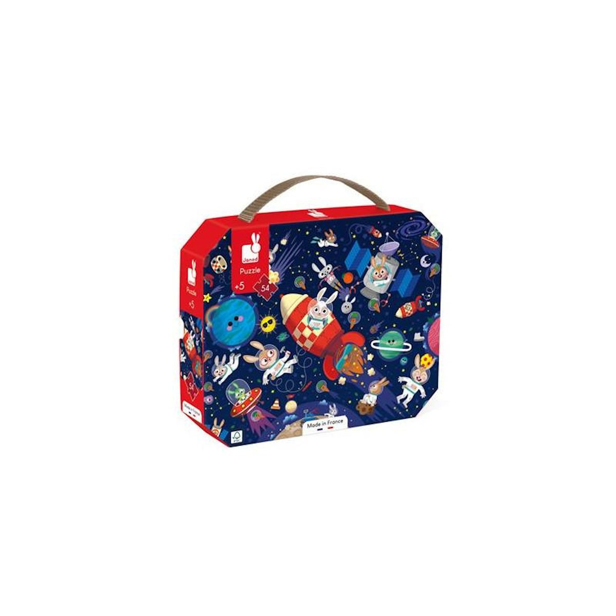 JANOD Puzzle 54 pièces - Fusée avec poster - Janod