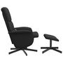 Voir la diapositive 5 : VIDAXL Fauteuil de massage inclinable avec repose-pied noir tissu