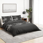 VIDAXL Ensemble de housse de couette Noir 225x220 cm Coton
