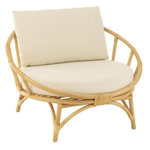 Paris Prix Fauteuil Rond Rotin & Coussin  Howard  98cm Naturel