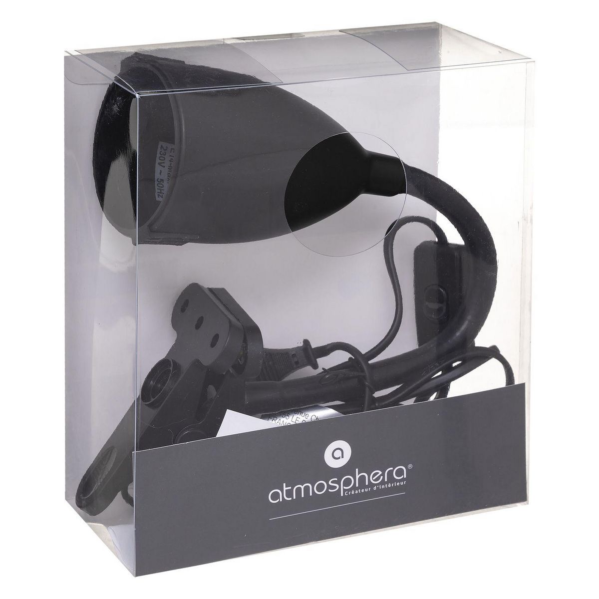 ATMOSPHERA Lampe à pince Sily en métal - Noir