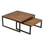 Voir la diapositive 1 : Paris Prix Lot de 2 Tables Basses Gigognes  Chalet  85cm Naturel