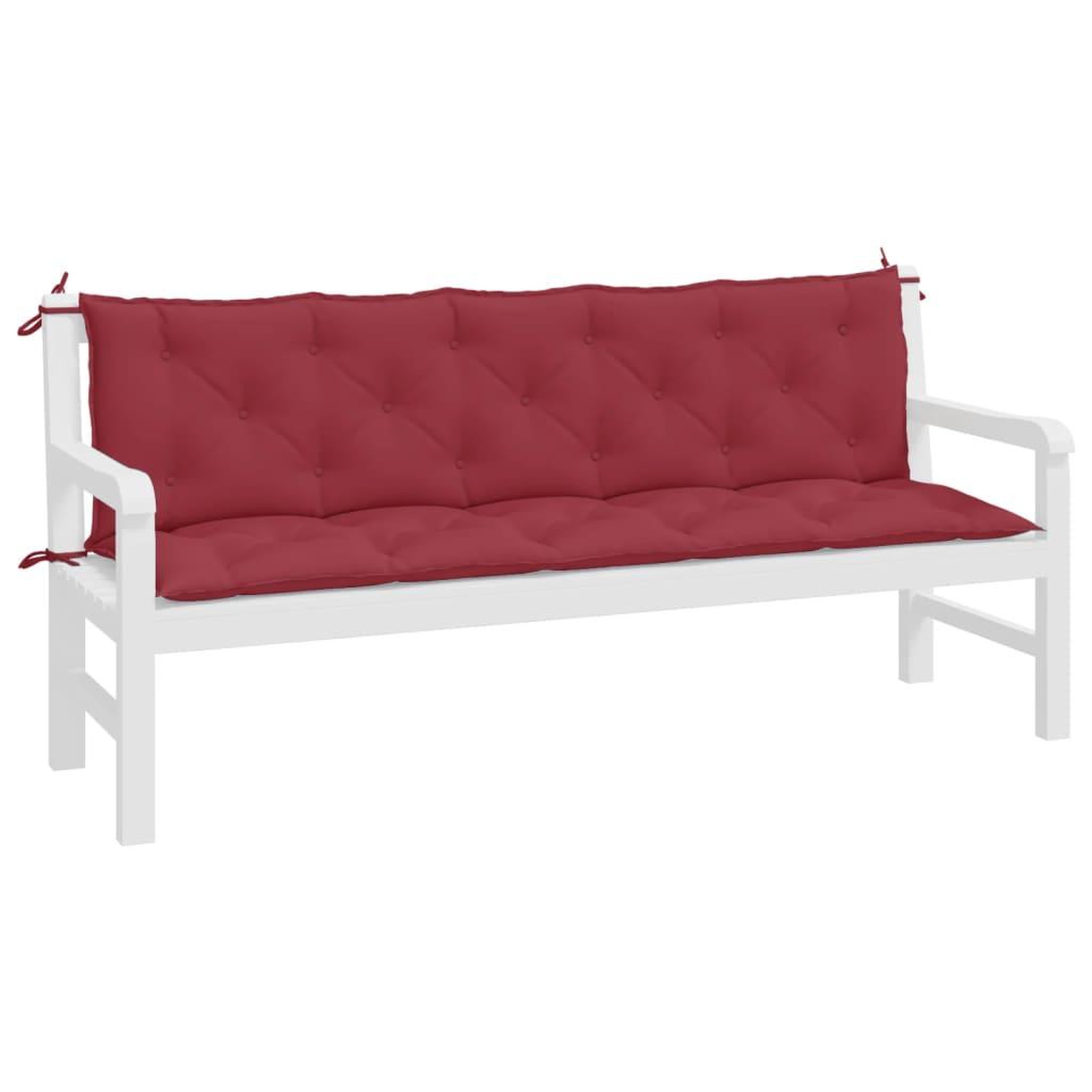 Voir la diapositive 4 : VIDAXL Coussins de banc de jardin lot de 2 rouge bordeaux tissu Oxford