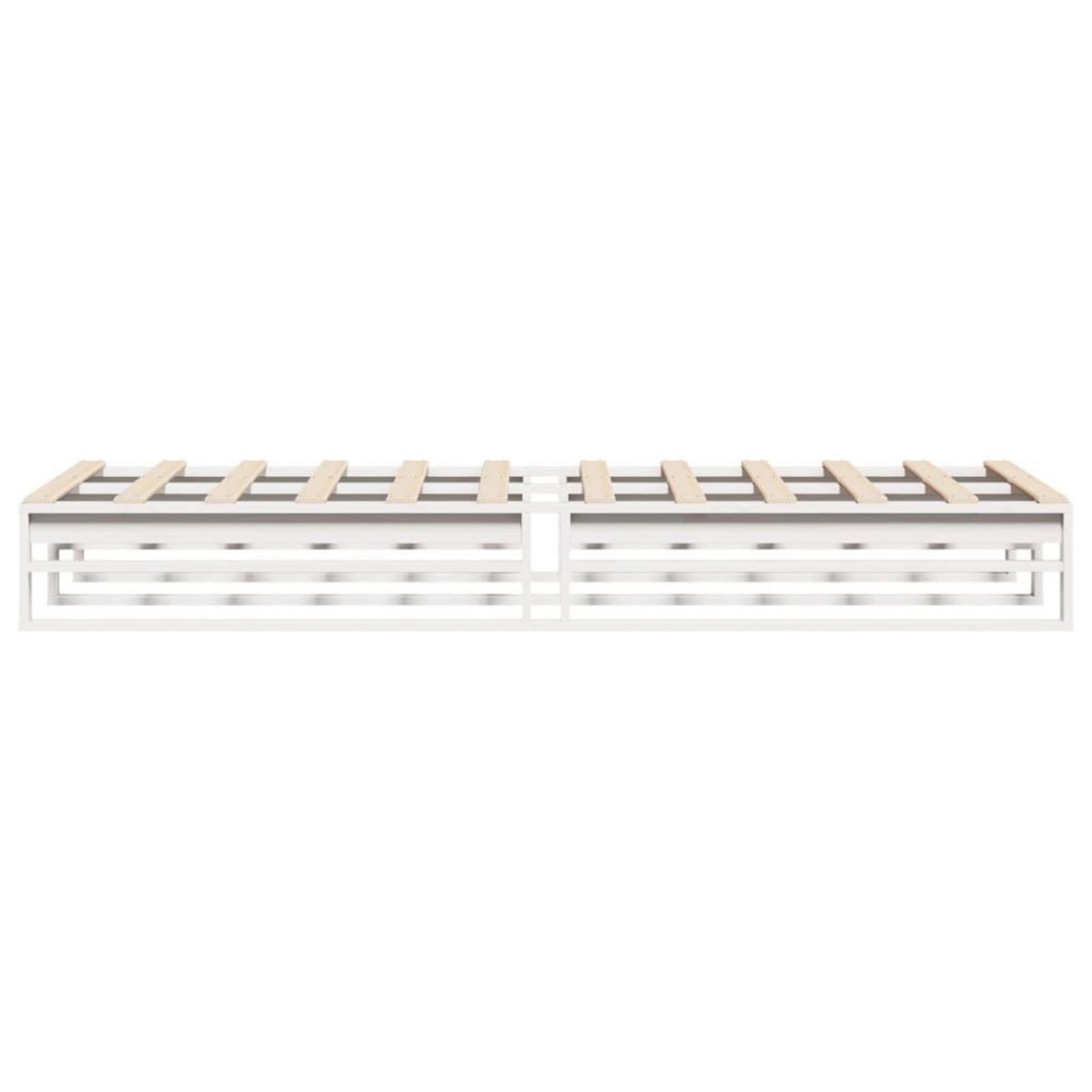 VIDAXL Cadre de lit sans matelas blanc 100x200 cm bois de pin massif