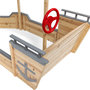 Voir la diapositive 5 : ID MARKET Bac à sable WORLD bois bateau de pirate avec banc coffre et toit gris