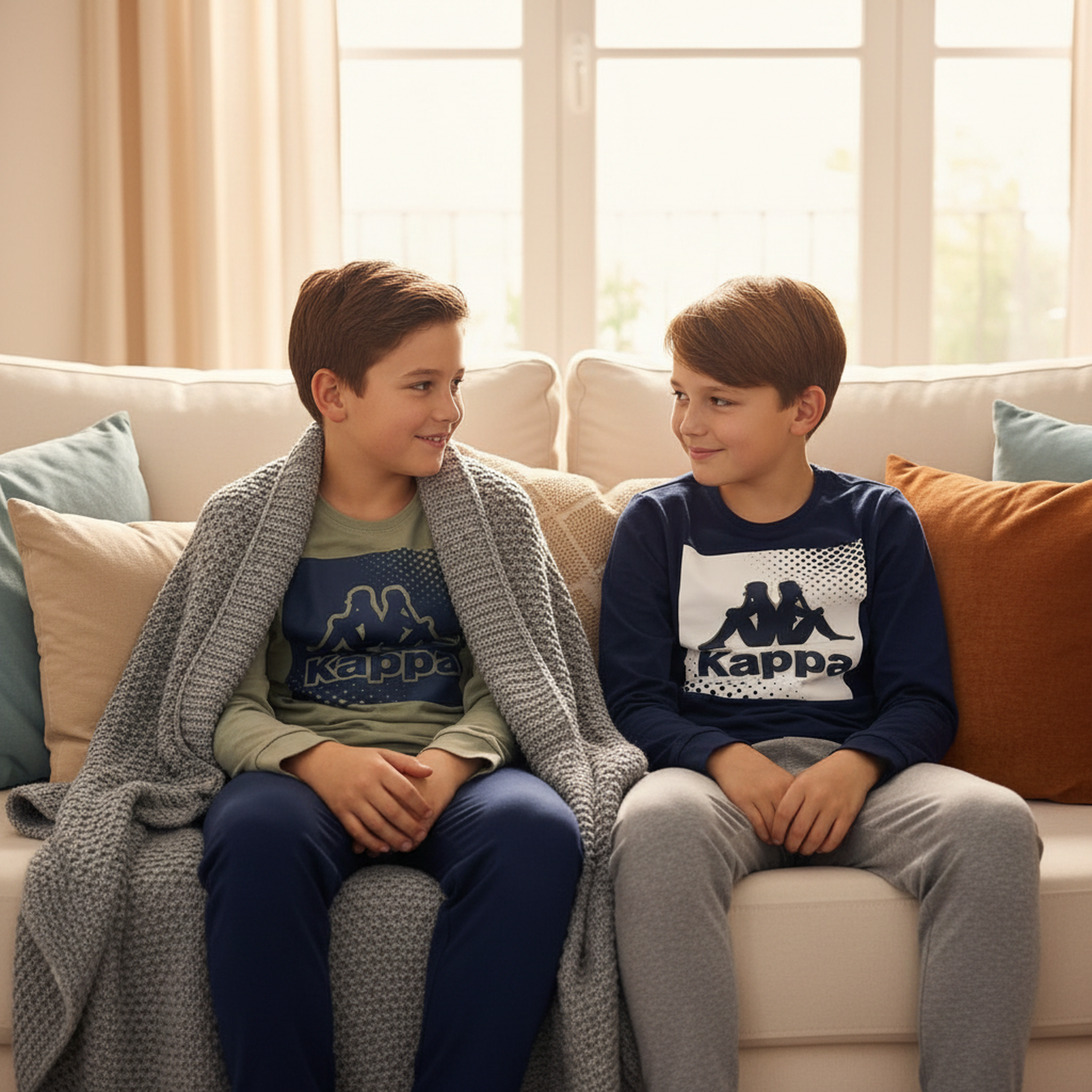 Voir la diapositive 6 : KAPPA Kappa pyjama long garçon pack de 2 coton logo omini col rond manches longues
