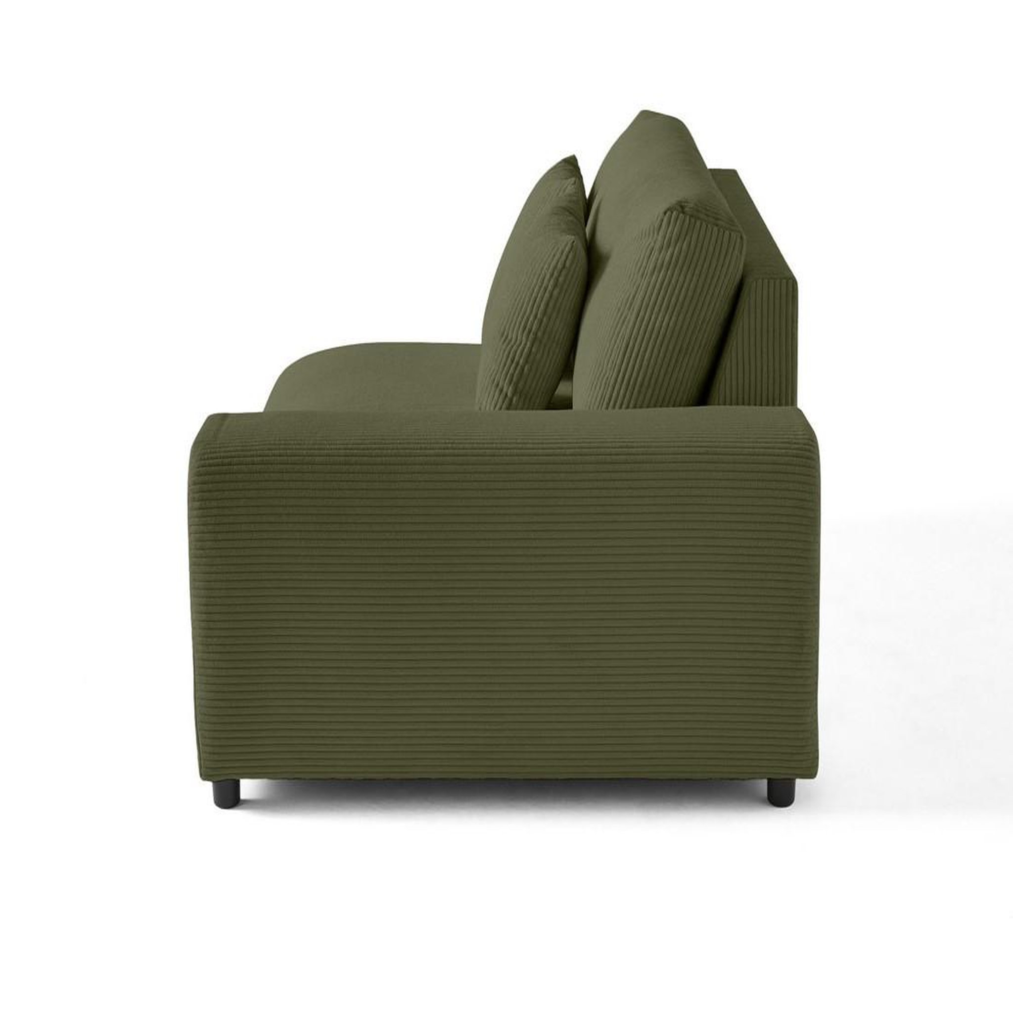 Voir la diapositive 3 : BEST MOBILIER Garance - module d'assise 2 places avec accoudoir droit - en velours côtelé