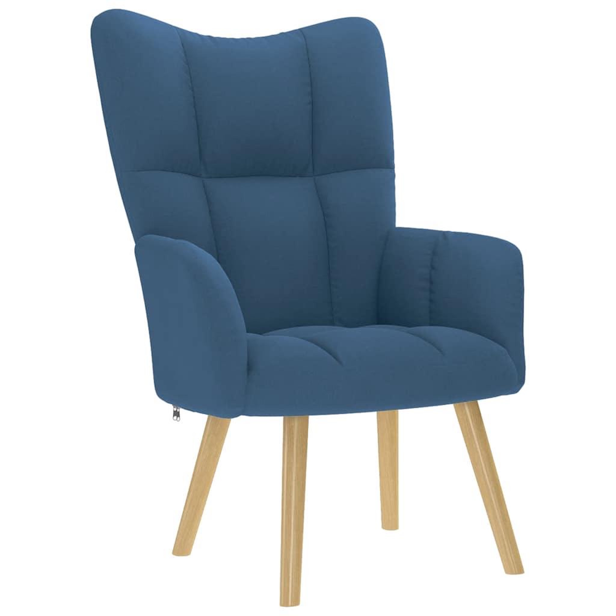Voir la diapositive 5 : VIDAXL Chaise de relaxation avec repose-pied Bleu Tissu
