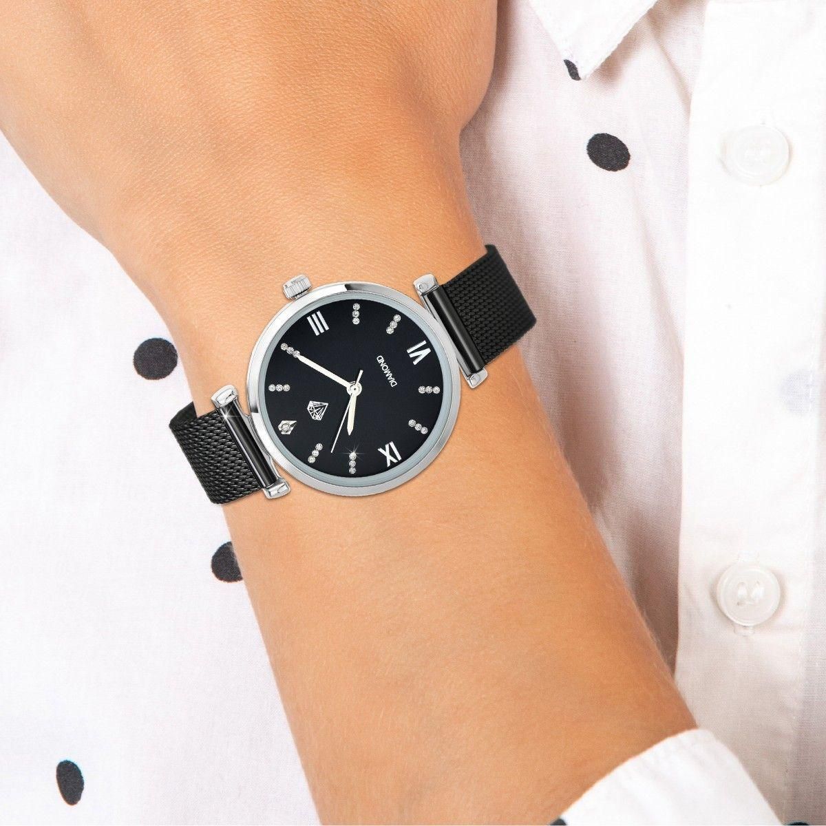 SC CRYSTAL Montre Cynthia élégante SC Crystal ornée de Cristaux scintillants