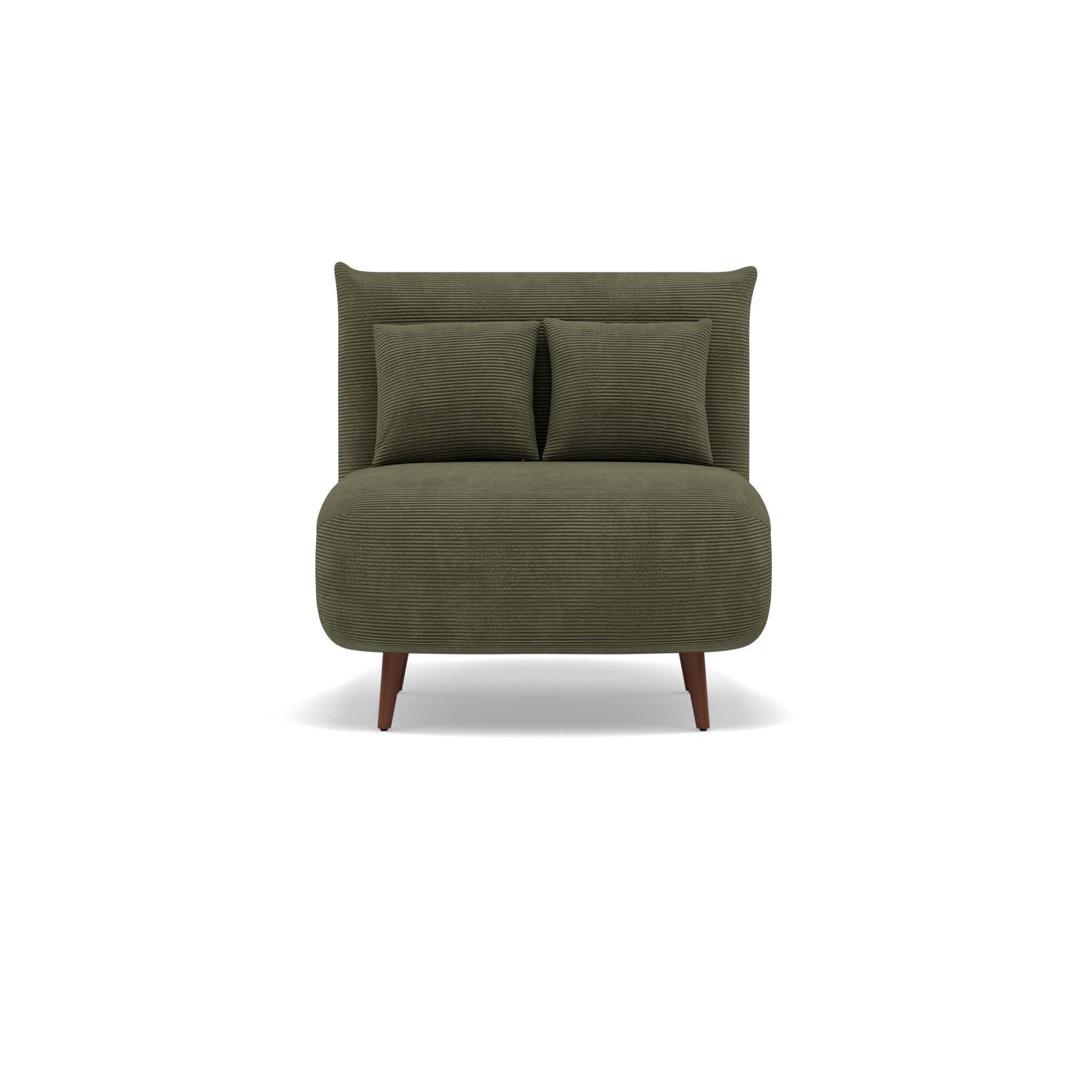Voir la diapositive 1 : BEST MOBILIER Lumi - banquette convertible clic-clac 1 place en velours côtelé