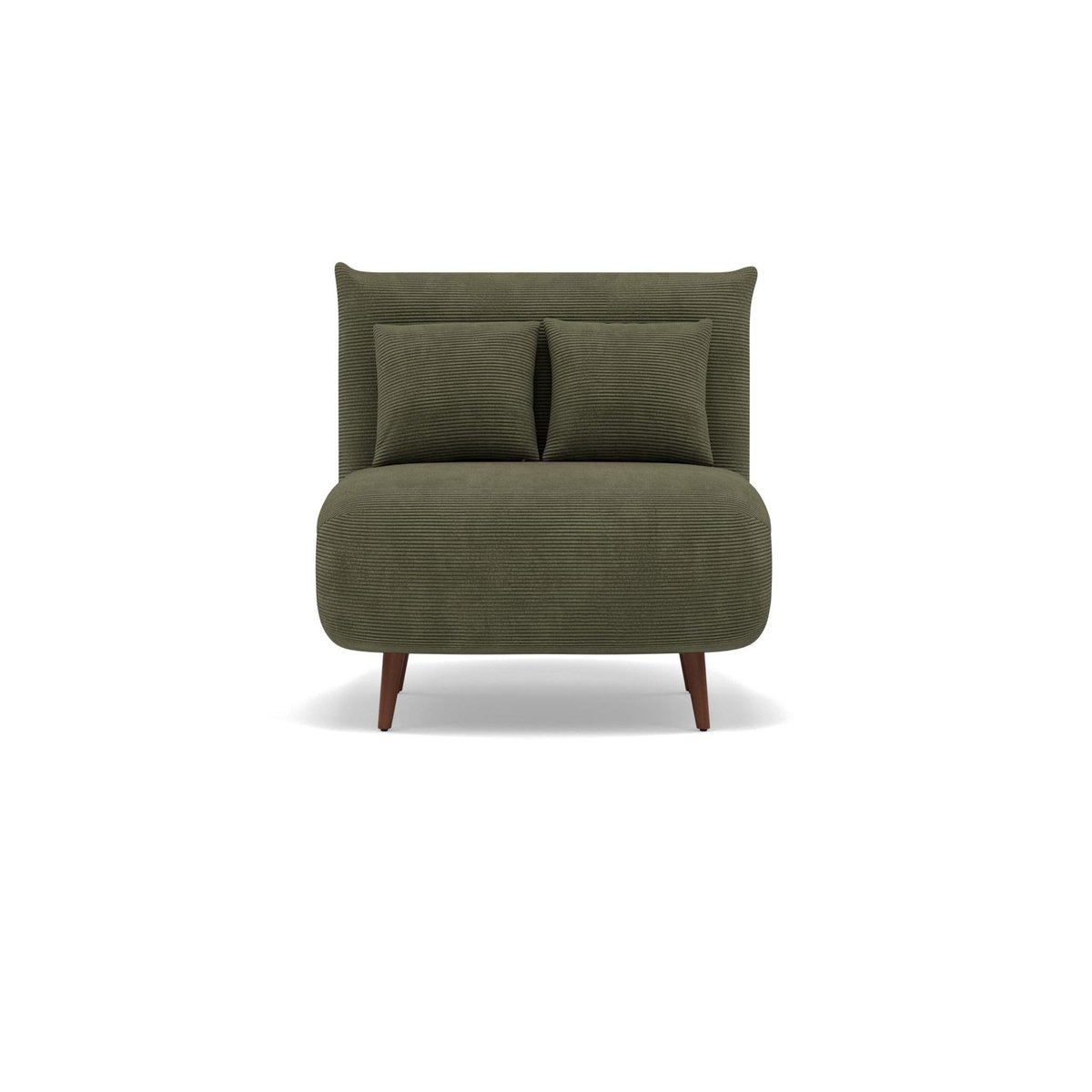 BEST MOBILIER Lumi - banquette convertible clic-clac 1 place en velours côtelé