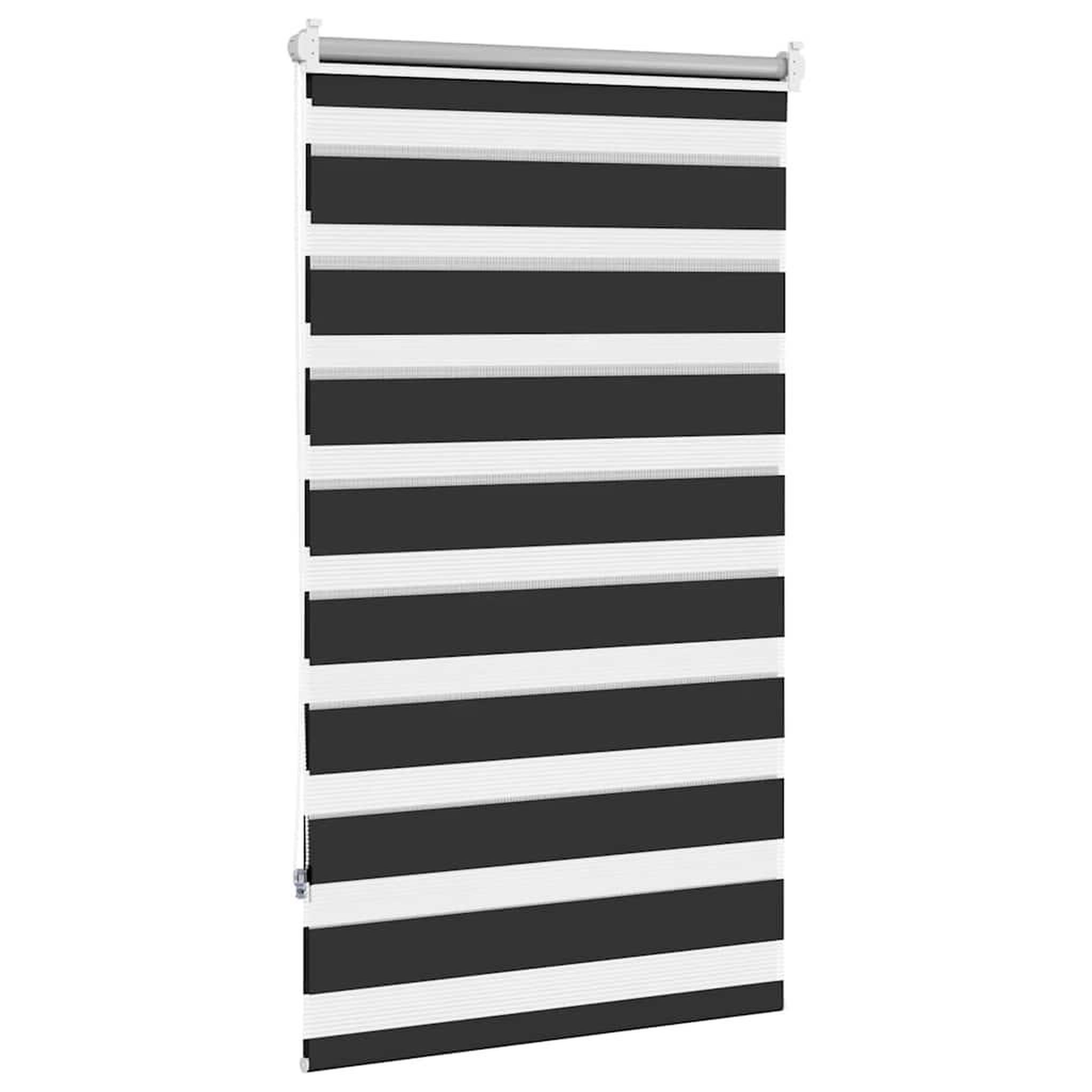 Voir la diapositive 4 : VIDAXL Store venitien zebre 70,9 x 120 cm, largeur du tissu 66,7 cm, noir
