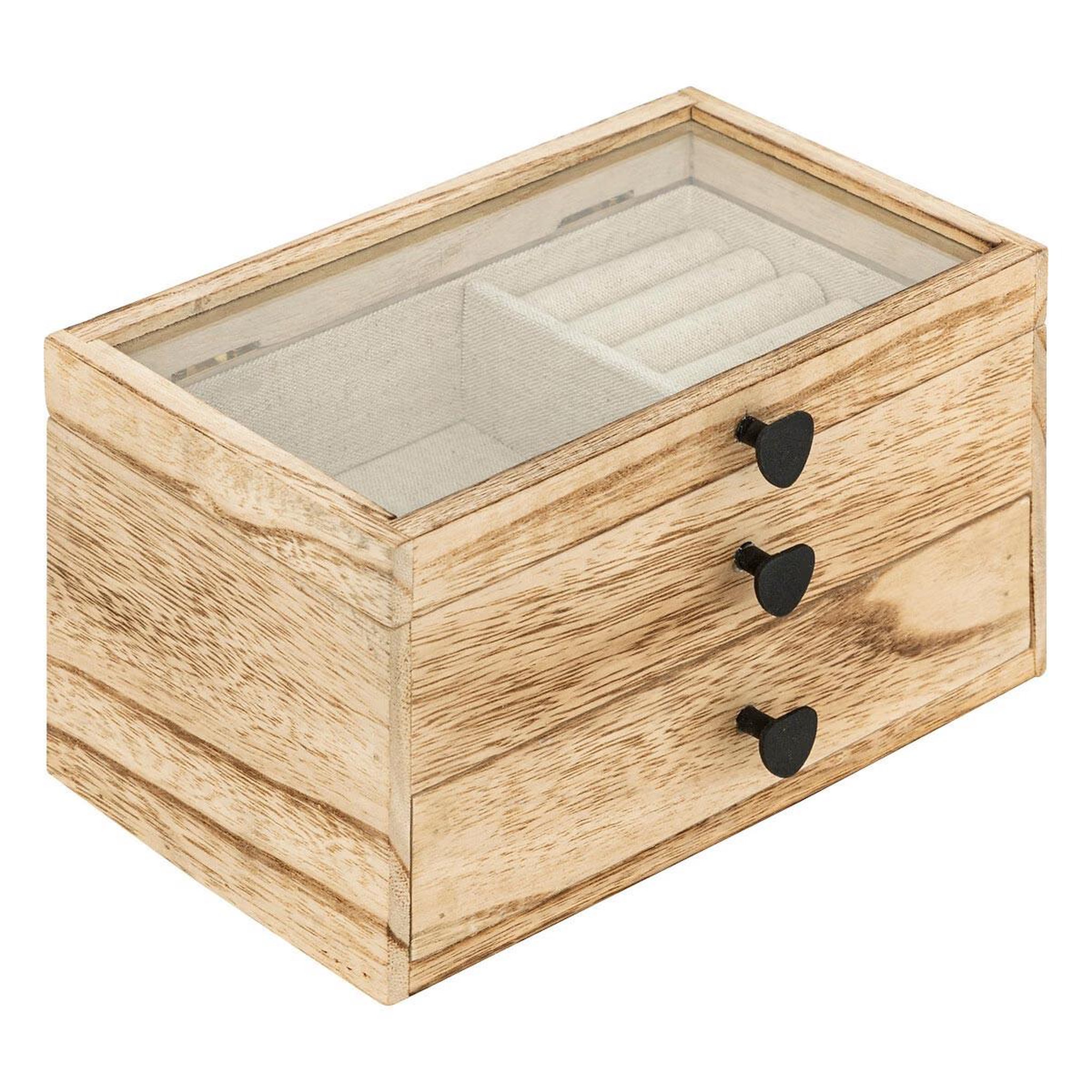 Voir la diapositive 2 : ATMOSPHERA Boîte à bijoux en bois  inuit dreams  19cm naturel