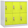 Voir la diapositive 1 : VIDAXL Armoire a casiers Gris clair et vert 90x45x92,5 cm Acier