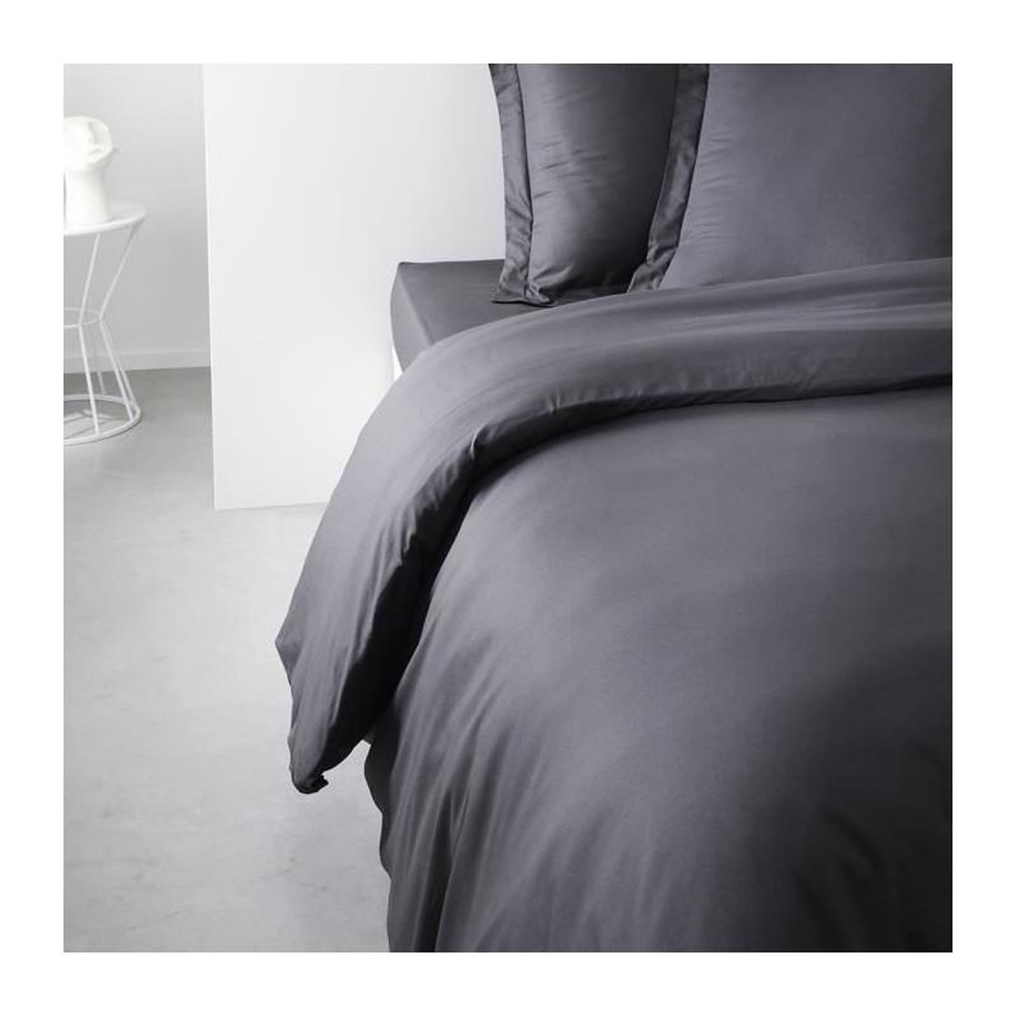 Voir la diapositive 3 : Today Housse de couette TODAY Essential - 220 x 240 cm - 2 personnes - 100% Coton uni - Fusain
