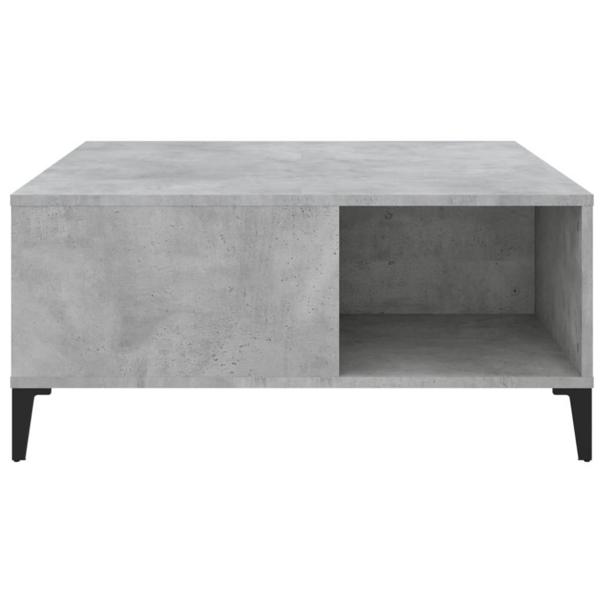 VIDAXL Table basse gris beton 80x80x36,5 cm bois d'ingenierie