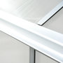 Voir la diapositive 5 : OUTSUNNY Serre de jardin aluminium polycarbonate 5,5 m² dim. 3,03L x 1,83l x 1,95H m fondation lucarne porte loquet