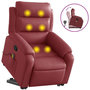 Voir la diapositive 2 : VIDAXL Fauteuil inclinable de massage Rouge bordeaux Similicuir