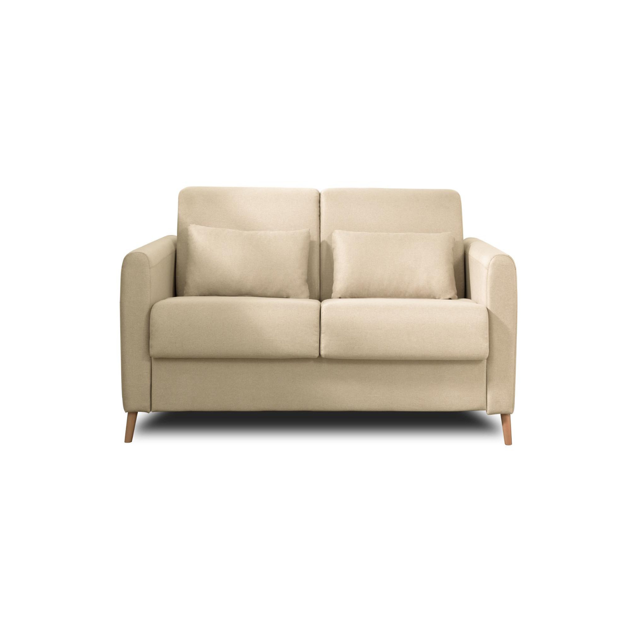 Voir la diapositive 6 : LISA DESIGN Timo - canapé 3 places convertible express couchage quotidien 140 cm matelas 12 cm en tissu