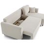 Voir la diapositive 4 : BEST MOBILIER Saphir - canapé d'angle réversible 4 places - convertible avec coffre - en velours côtelé