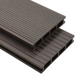 VIDAXL Panneaux de terrasse creux WPC 30 m^2 4 m Marron fonce