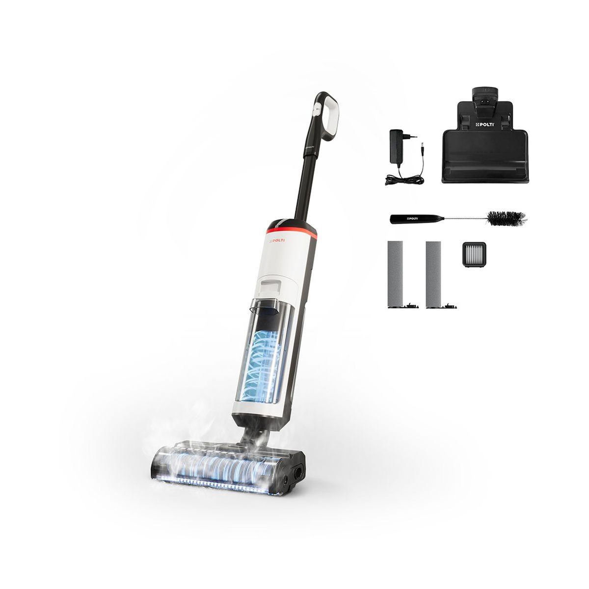 POLTI Aspirateur laveur RollySteam WD30C sans fil avec fonction vapeur