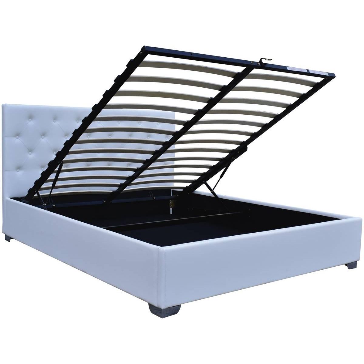 Habitat et Jardin Lit double avec coffre  Tino  - 140 × 190 cm - Blanc