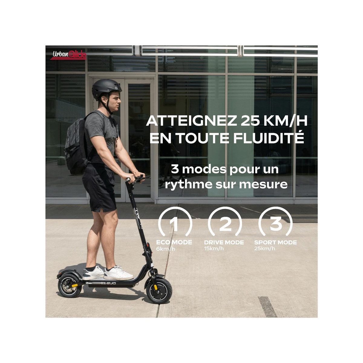 URBANGLIDE UrbanGlide 85 EVO – Trottinette électrique pliable adulte, vitesse 25 km/h, autonomie 20 km