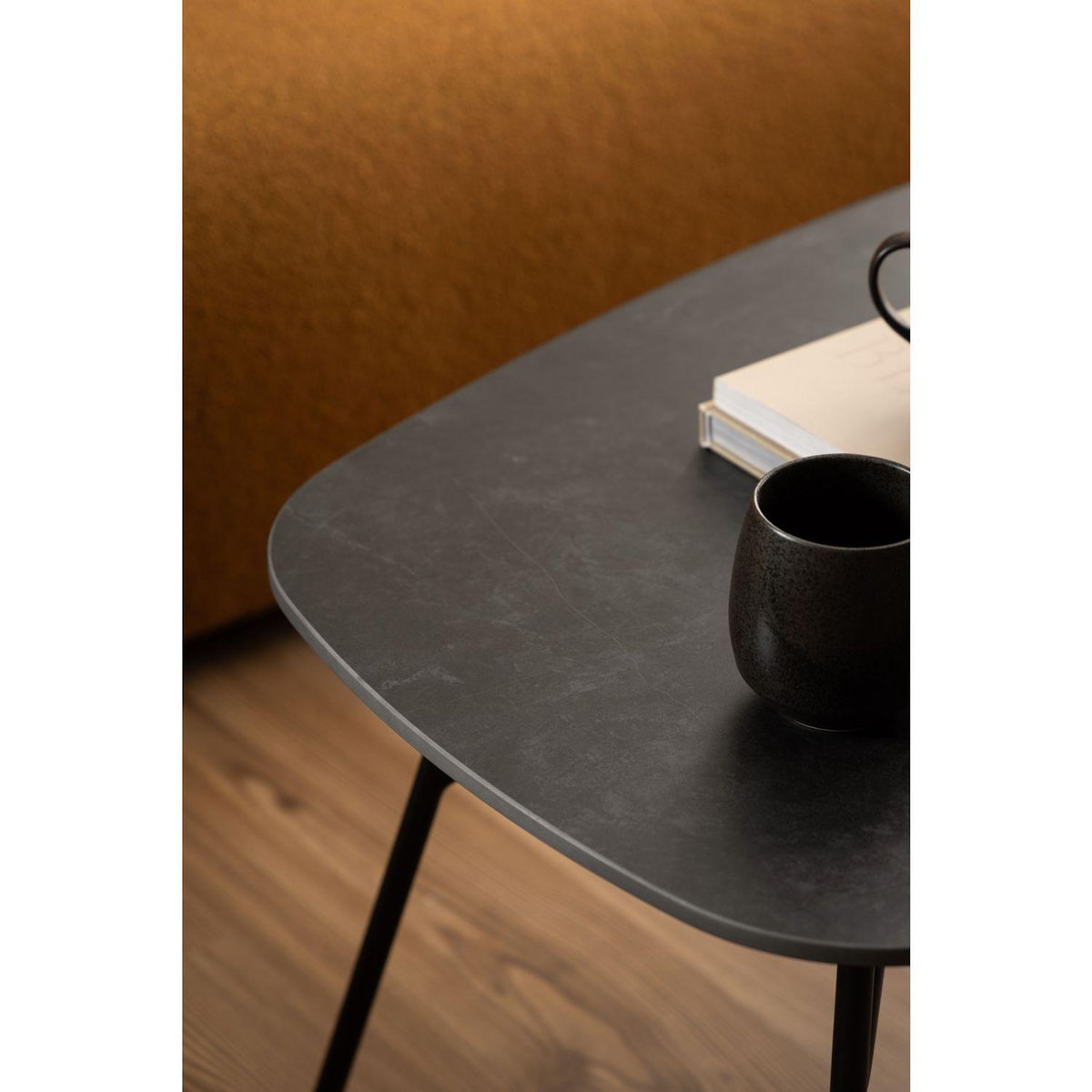 TOILINUX Table basse allongée bois et métal HALDOR