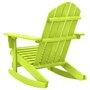Voir la diapositive 4 : VIDAXL Chaise a bascule de jardin Adirondack bois de sapin massif vert