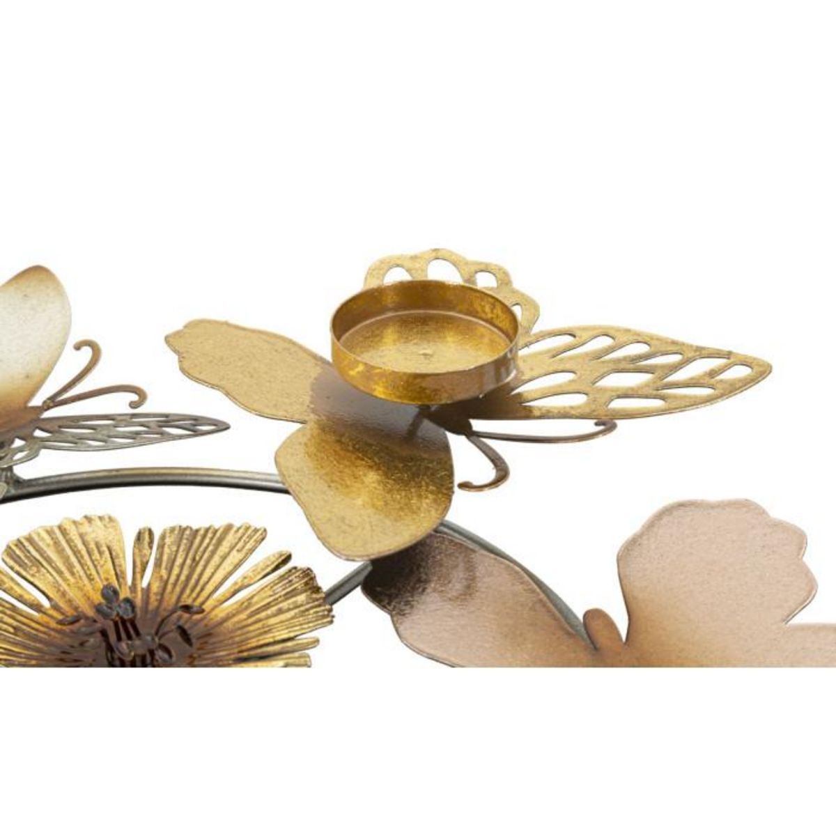 Paris Prix Bougeoir Design en Métal  Papillons  39cm Multicolore