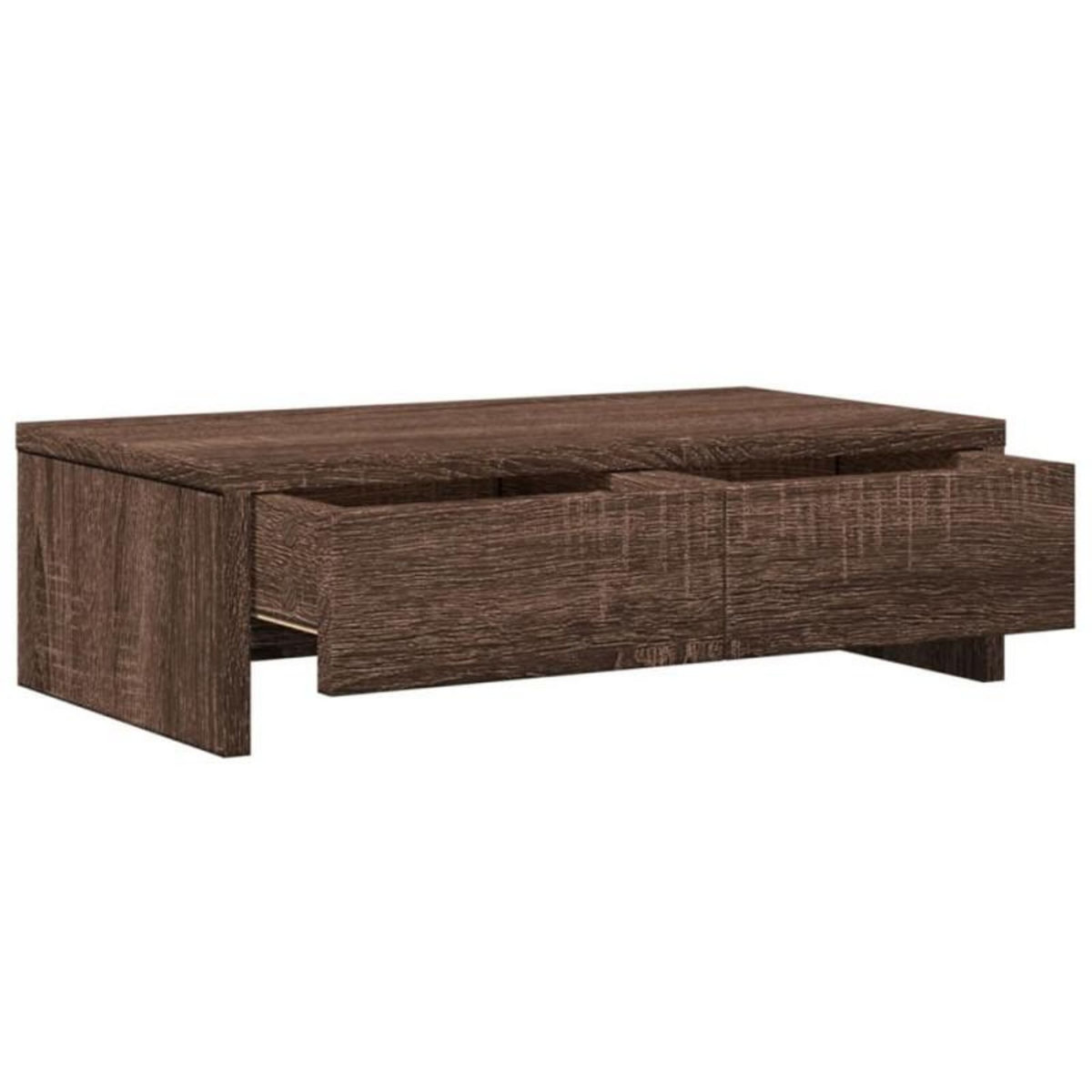 VIDAXL Support de moniteur avec tiroirs chêne marron bois d ingénierie