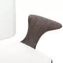 VIDAXL Chaise pivotante de bureau Blanc Similicuir et bois courbe