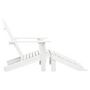 Voir la diapositive 3 : VIDAXL Chaise de jardin avec pouf Bois Blanc