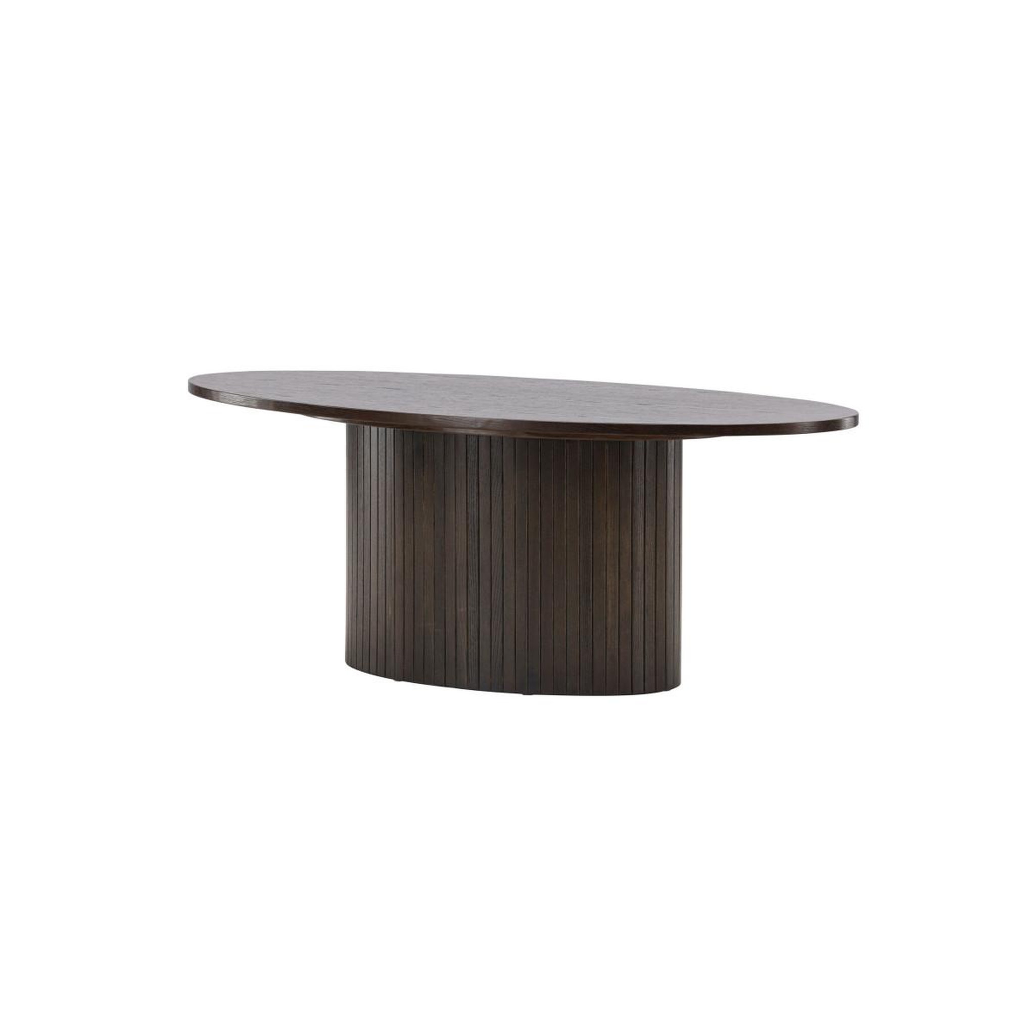 Voir la diapositive 5 : Paris Prix Table basse design nervuré  bianca  120cm marron