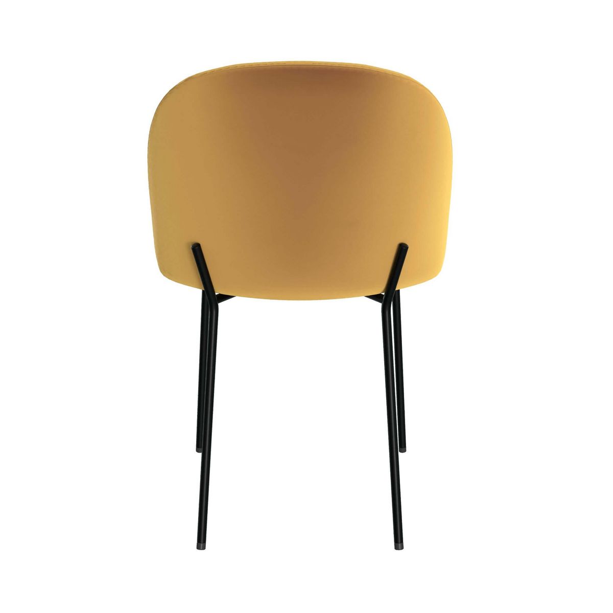 Rendez vous déco Lot de 2 chaises en velours jaune moutarde - Karl