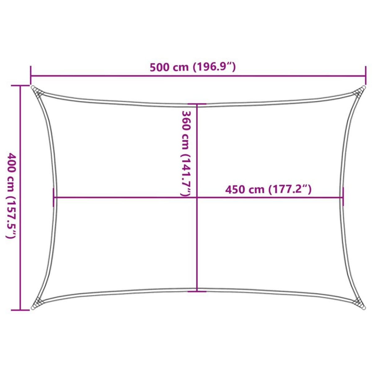 VIDAXL Voile d'ombrage 160 g/m^2 Vert clair 4x5 m PEHD