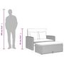 Voir la diapositive 6 : VIDAXL Canape de jardin 2 places coussins beige resine tressee&acacia