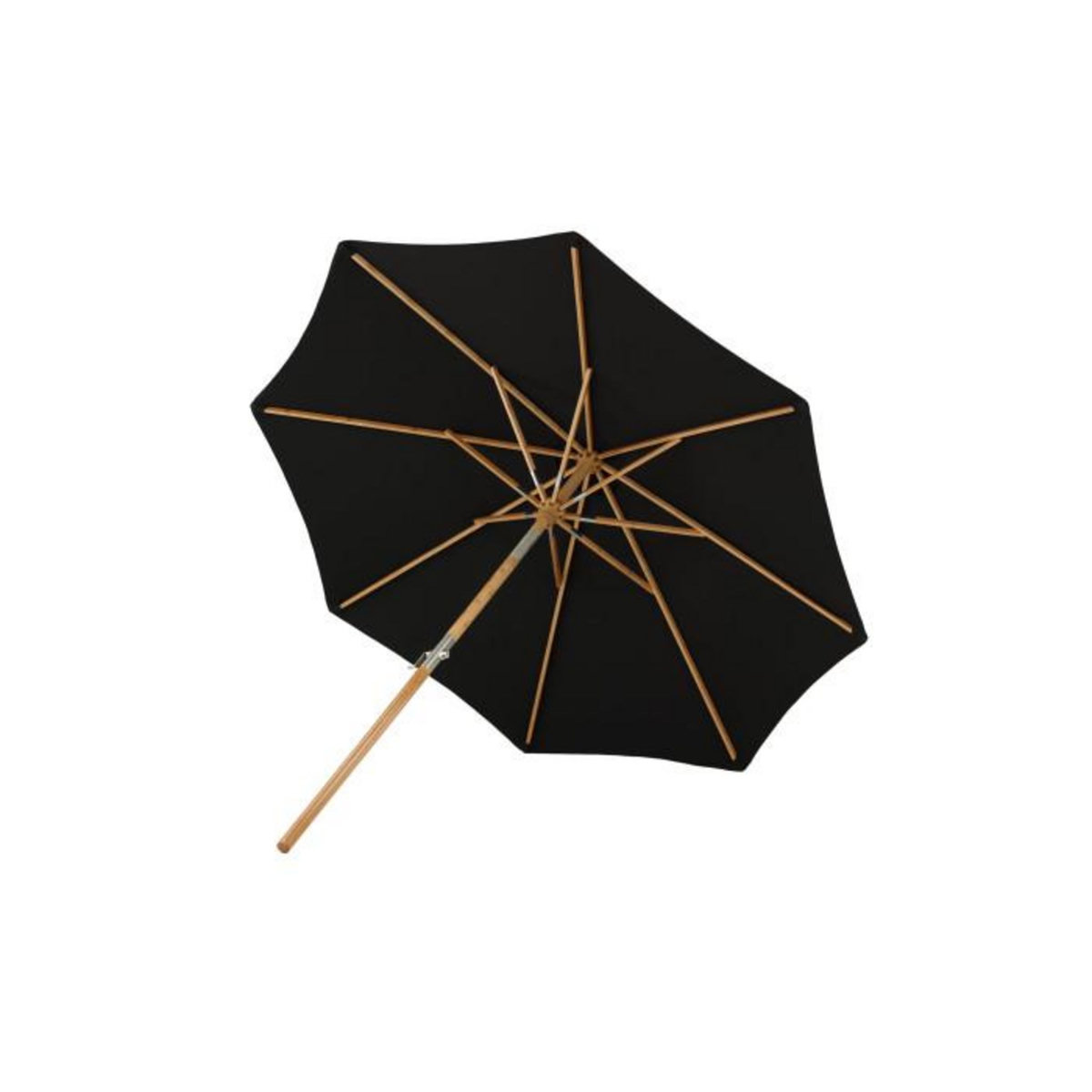 Paris Prix Parasol en Bois  Cerox  270cm Noir
