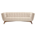 Rendez vous déco Canapé 3 places en velours beige-Mona