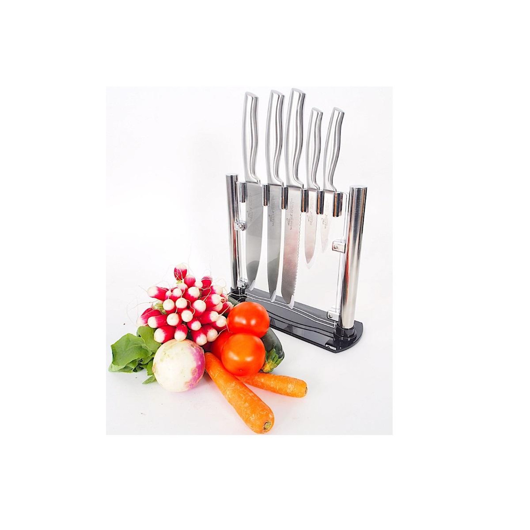 Voir la diapositive 3 : Lion Sabatier Bloc de 5 couteaux inox - 669582