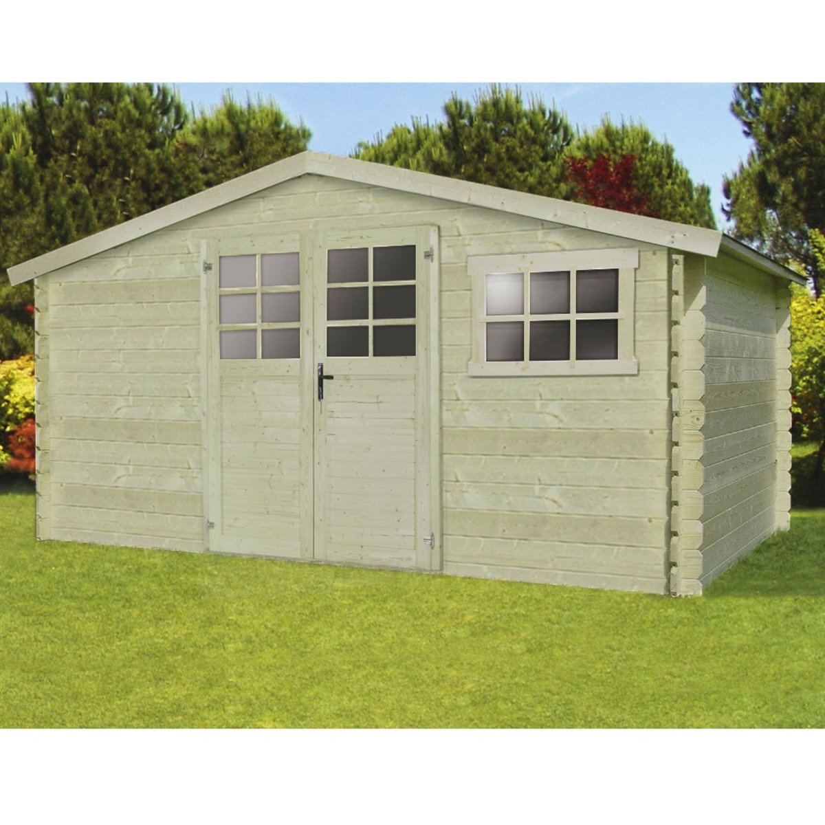 SOLID Abri de jardin en bois - Autoclavé - 10 m²