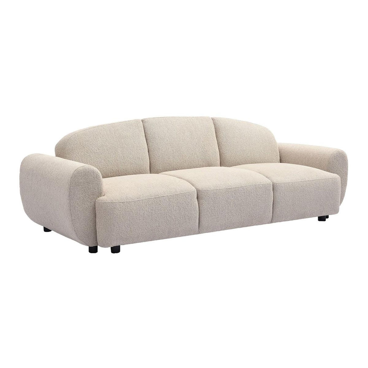 Paris Prix Canapé Convertible 3 Places en Tissu  Buddy  234cm Beige