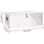 Voir la diapositive 6 : VIDAXL Boîte de rangement Argente 100x55x37 cm Aluminium