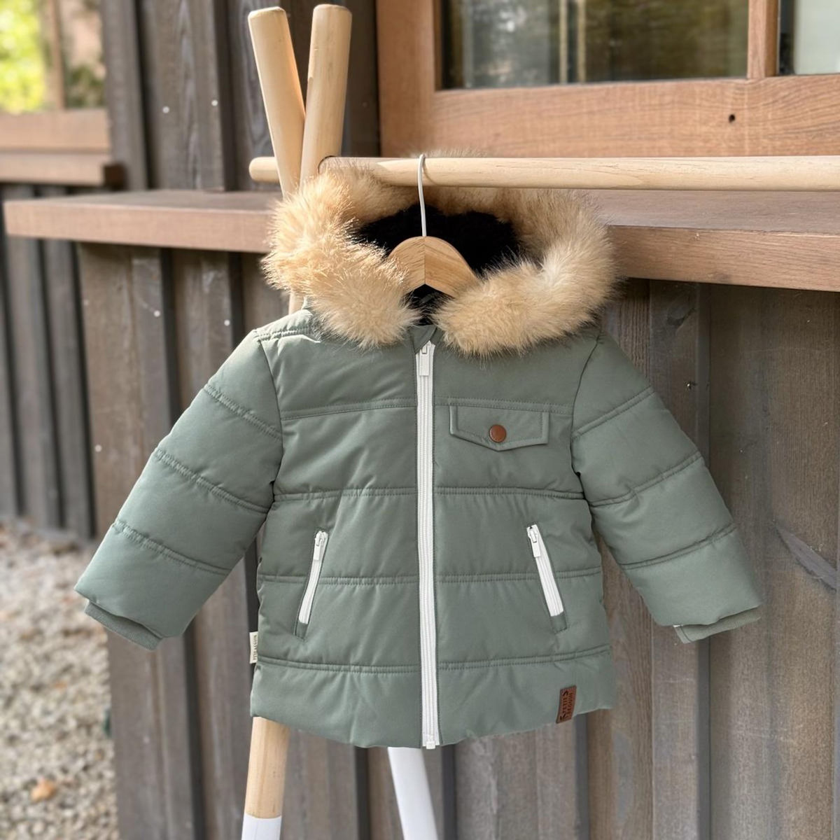 Petit Béguin Doudoune enfant imperméable doublée sherpa avec capuche Anouk