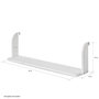 Voir la diapositive 4 : HomeStyle4U Etagère suspendue blanche en bois 83cm à fixer à un lit