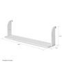 Voir la diapositive 4 : HomeStyle4U Etagère suspendue blanche en bois 83cm à fixer à un lit